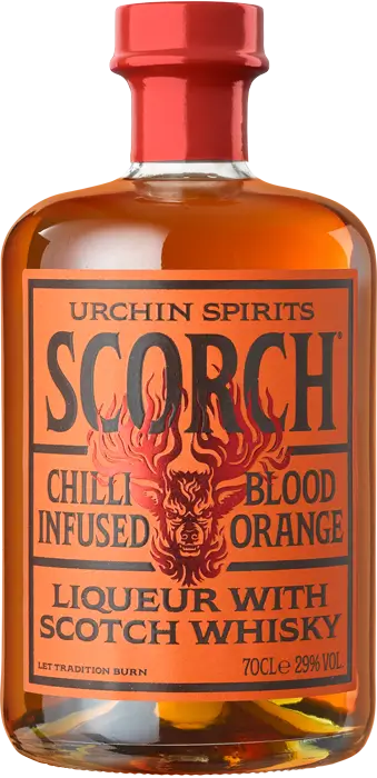 Scorch Chilli Infused Blood Orange Liqueur with Scotch Whiskey by Urchin Spirits WebP image