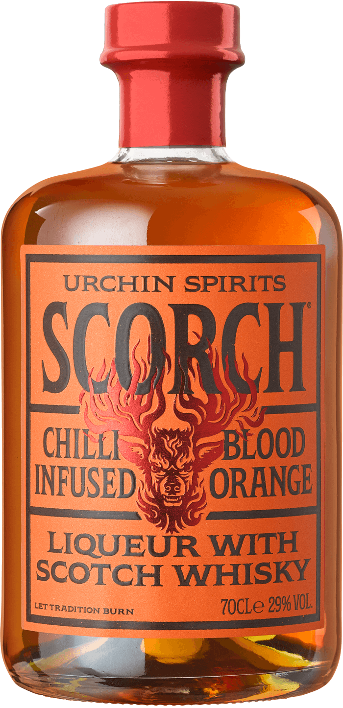 Scorch Chilli Infused Blood Orange Liqueur with Scotch Whiskey by Urchin Spirits